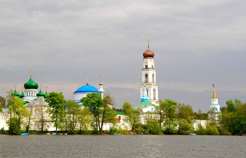 Christian orthodox monastery near the lake