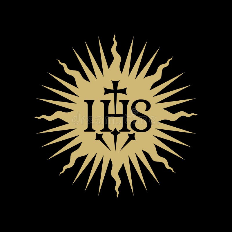 Christian Symbols. Illustration of the Jesuit Order Stock Vector -  Illustration of cross, logo: 192038025