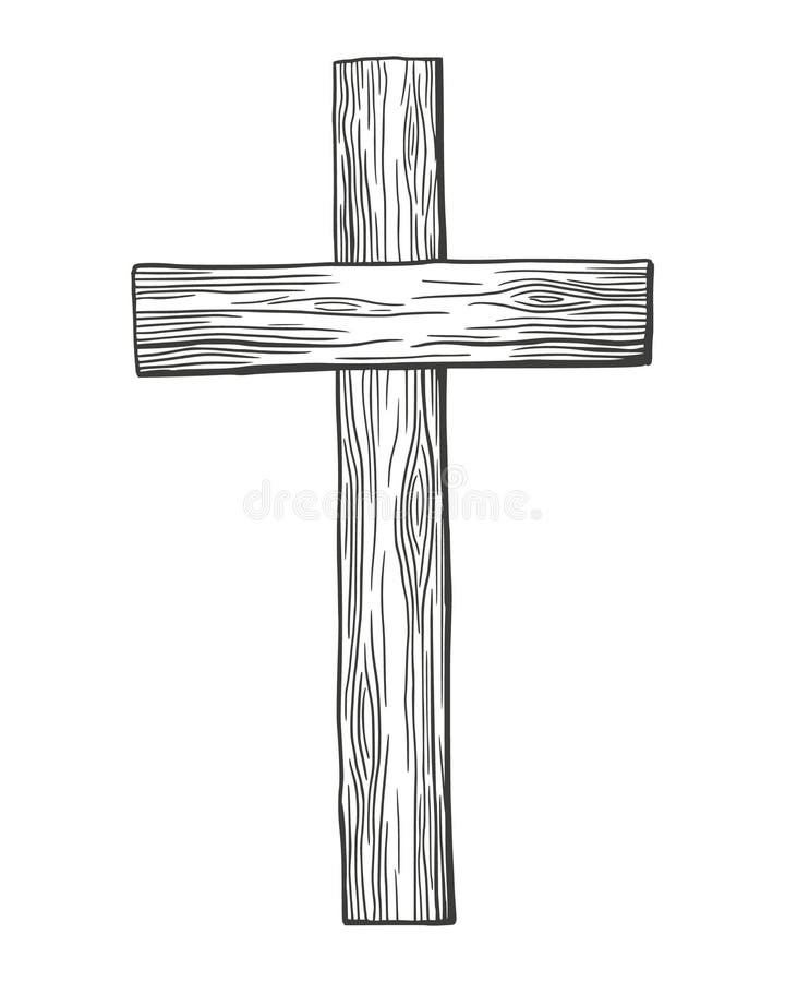 Christian wooden cross stock vector. Illustration of church - 269705998