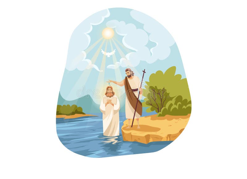 jesus baptism clipart