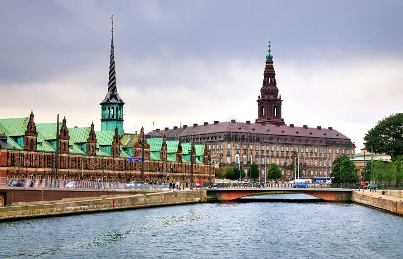 Christiansborg, Copenhaga, Dinamarca fotos de stock royalty free