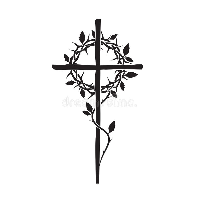 Christliche Kreuz- und Dornenkrone