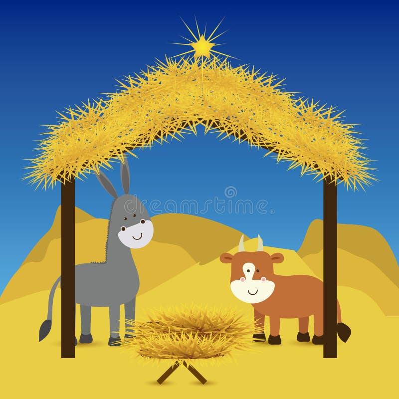 Christmas Background, Belen Star Stock Illustration - Illustration of