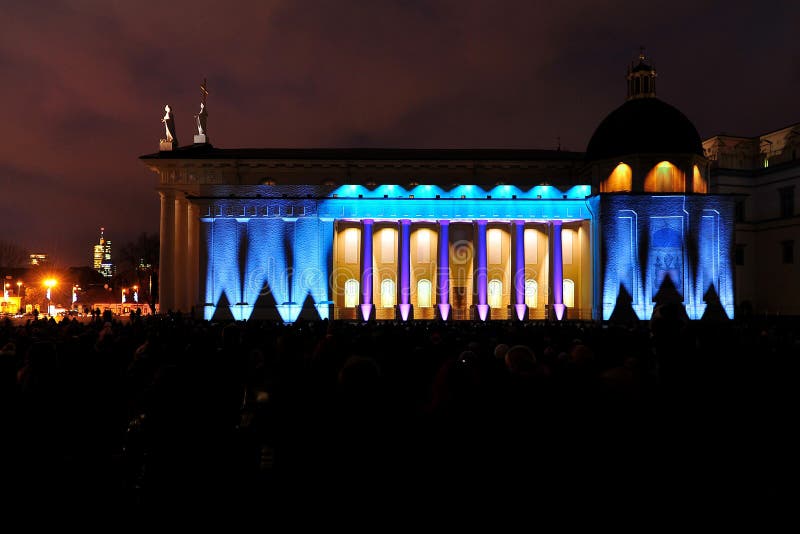 Christmas 4D movie on Cathedral wall