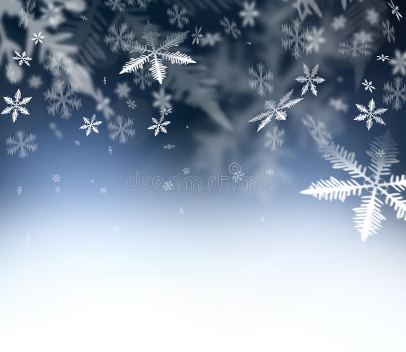 Christmas Abstract background. Falling snowflakes on blue abstract sky. Free space for your Christmas and New Year wishes - felic royalty free illustration Christmas Abstract background. Falling snowflakes on blue abstract sky. Free space for your Christmas and New Year wishes - felic royalty free illustration