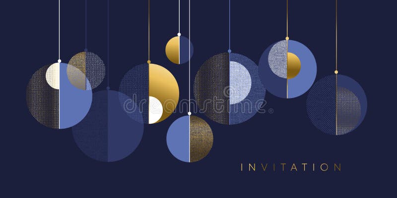 Christmas abstract bauble elegant geometric header stock illustration