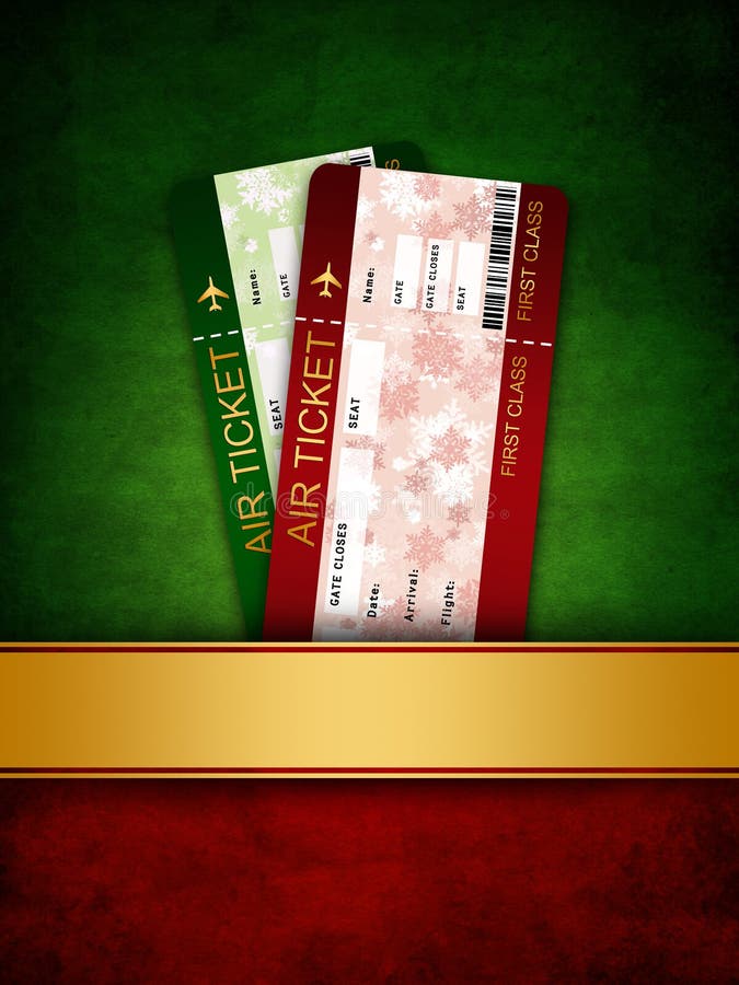 Christmas airline boarding pass ticket in pocket stock illustration Christmas airline boarding pass ticket in pocket stock illustration
