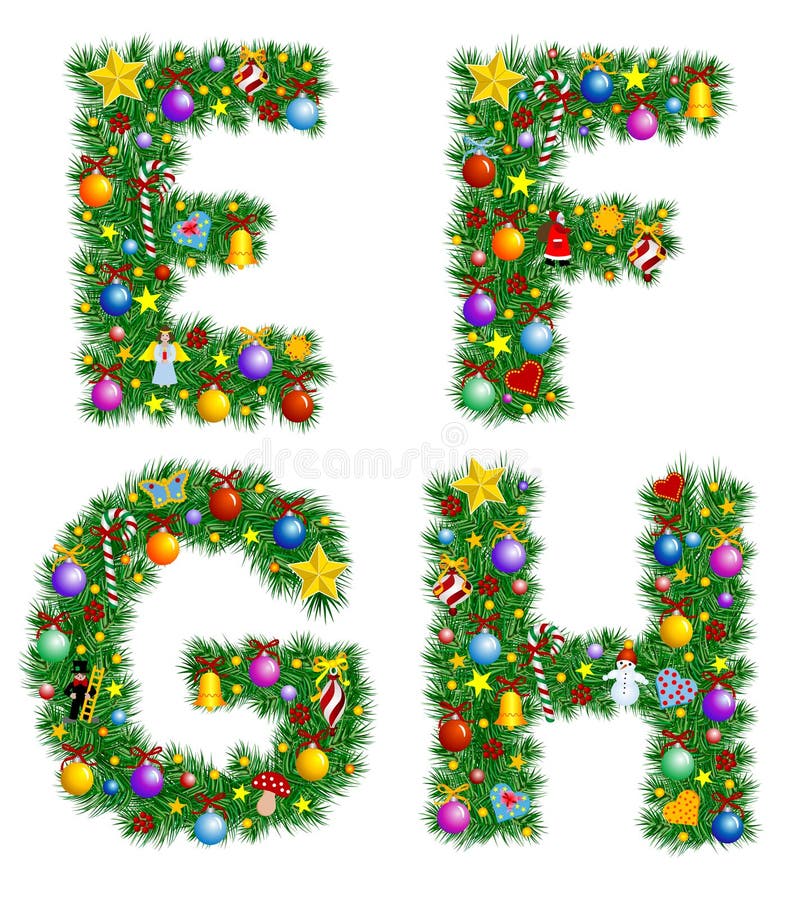 Download Christmas Alphabet stock vector. Illustration of boll ...