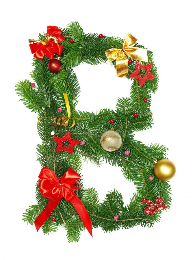 Christmas Alphabet Letter B stock photography