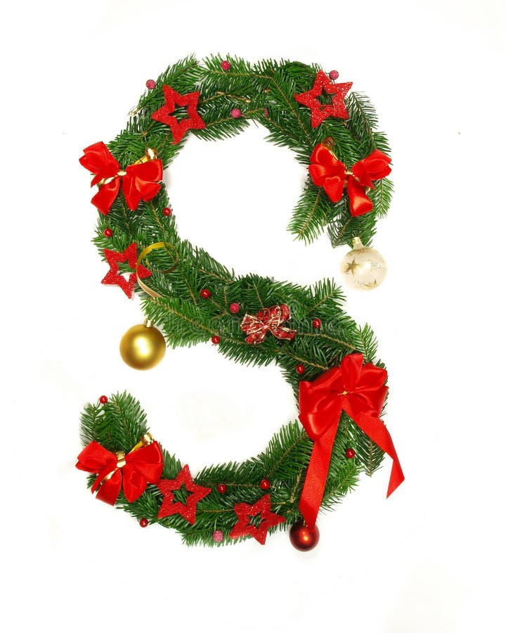 Christmas Alphabet Letter S stock image