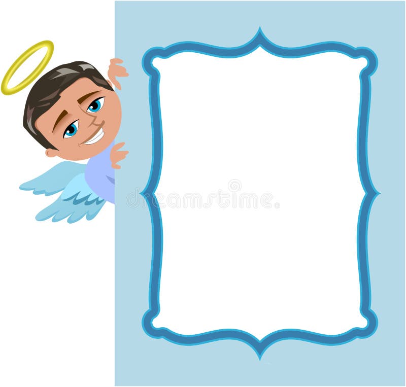 Download Christmas Angel Boy Frame stock vector. Illustration of ...