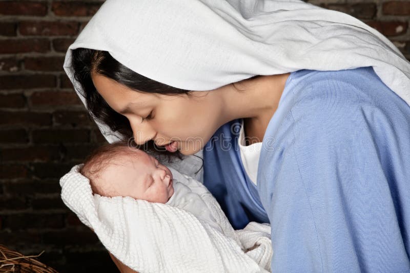 Christmas baby stock photo