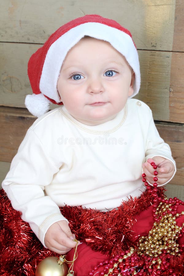 Christmas baby stock photo. Image of features, decorations 65667924