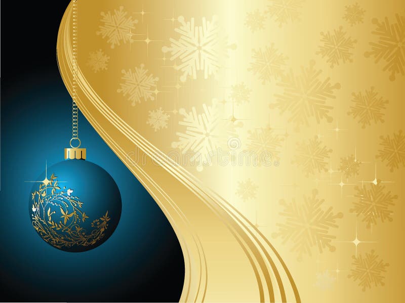 Gold Christmas Background / Vector Illustration Stock Vector