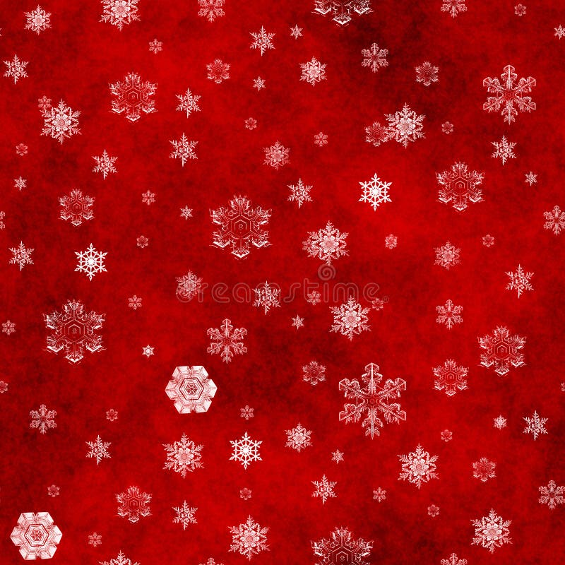 Bright Red Abstract Christmas Background with Falling Snow Stock Image ...