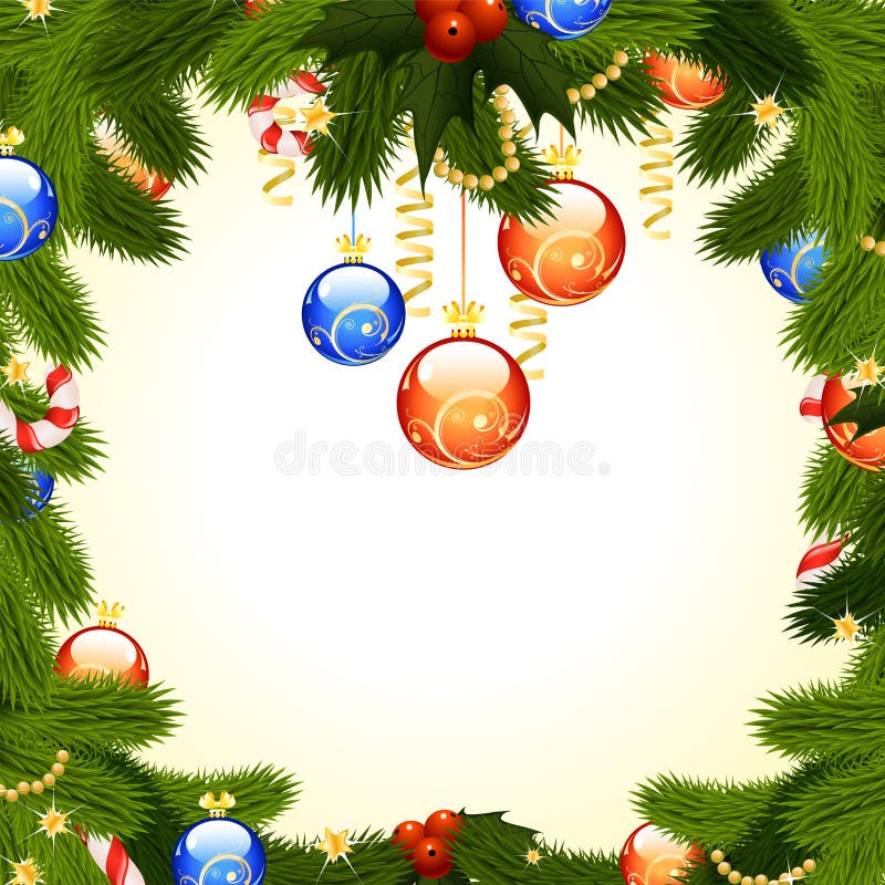 Christmas Frame stock vector. Illustration of year, copy - 34586132