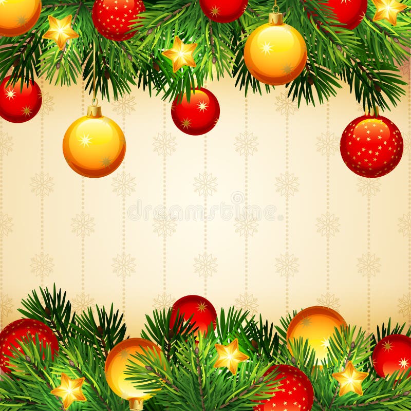 Vintage Christmas template stock vector. Illustration of cone - 27445153