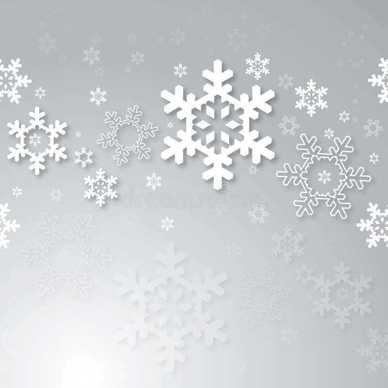 Christmas background with 3d snowflakes.