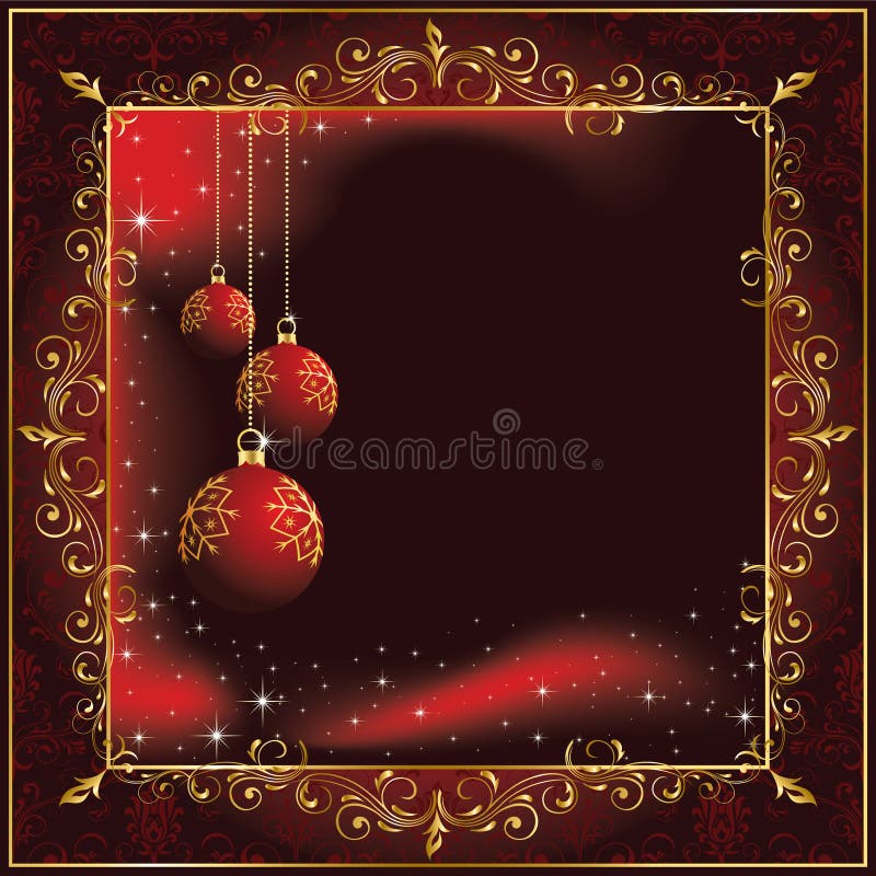 Christmas tree and balls stock vector. Illustration of darkness - 16951984