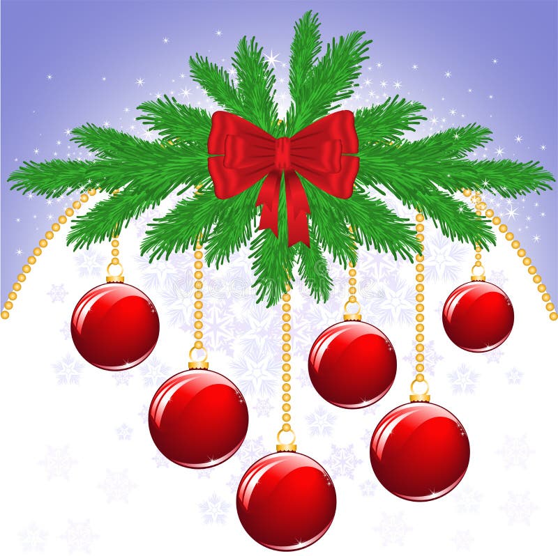 Christmas background with balls