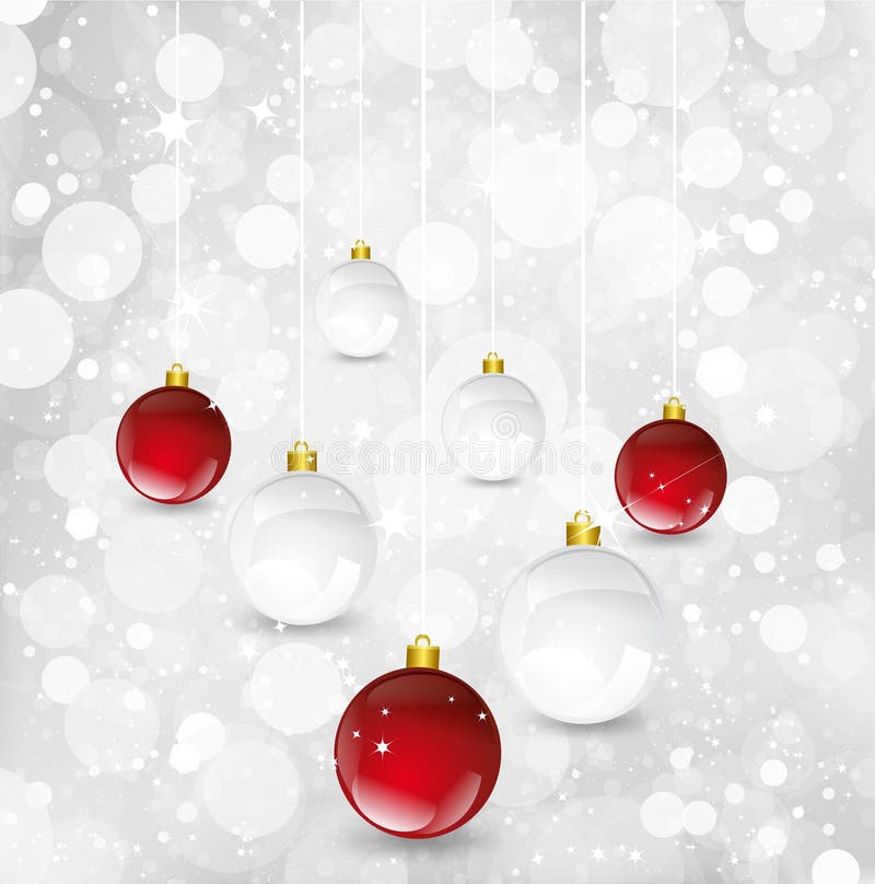 Christmas Background with Balls. Vector Stock Vector - Illustration of