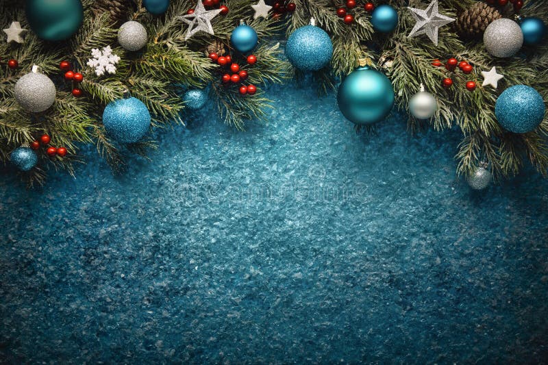 Christmas Background in Blue Stock Image - Image of december, arrangement:  259096195