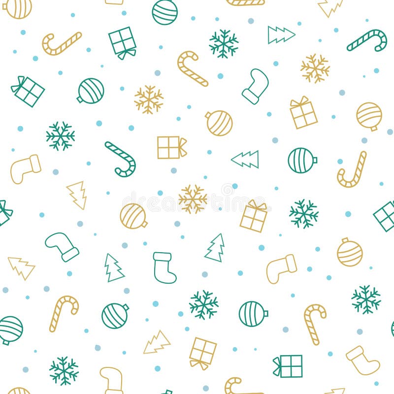 Christmas background. Flat seamless pattern.