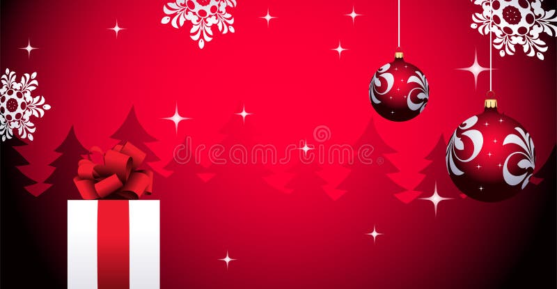 Christmas background with gift