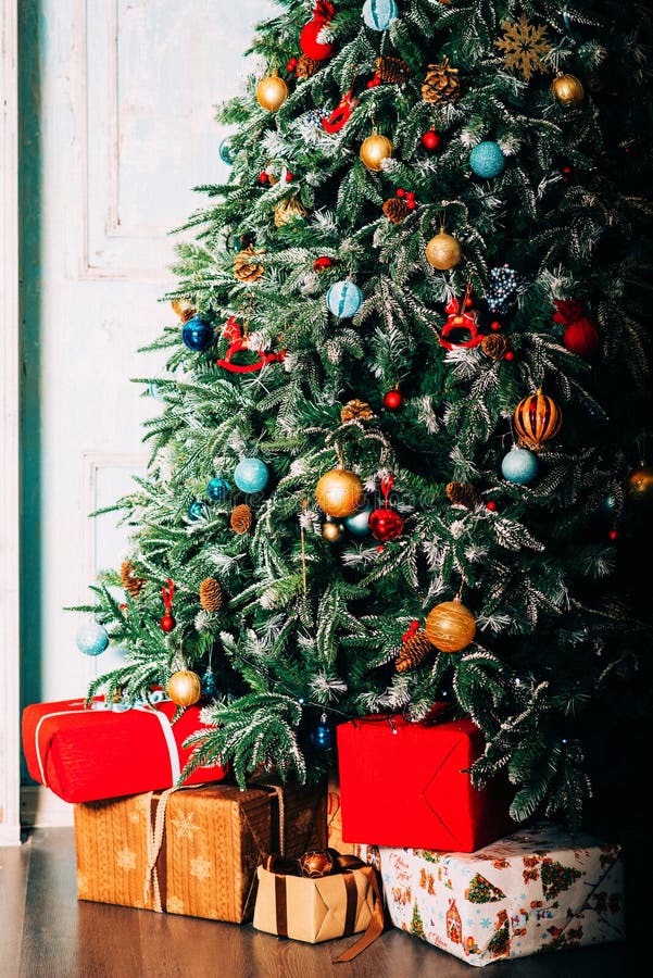 Christmas Gifts Under The Tree Stock Photo Image of