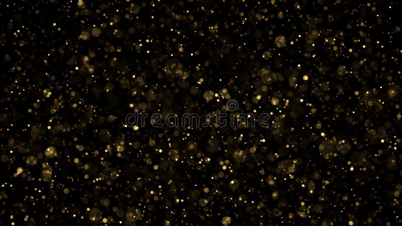 Christmas Background Golden Glitters - 3D Rendered Shining Sparkles