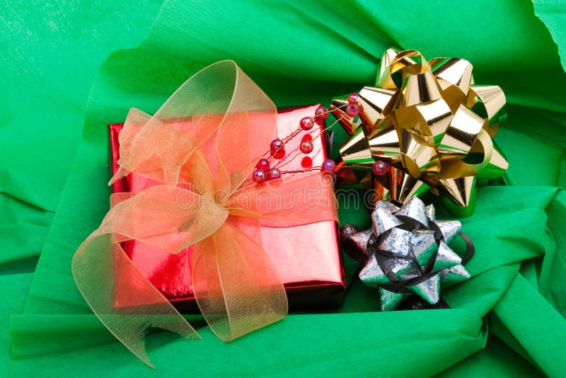 Christmas Background of Green Crepe Paper Stock Image Image of