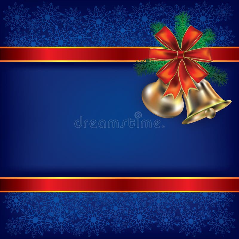 Christmas background with handbells
