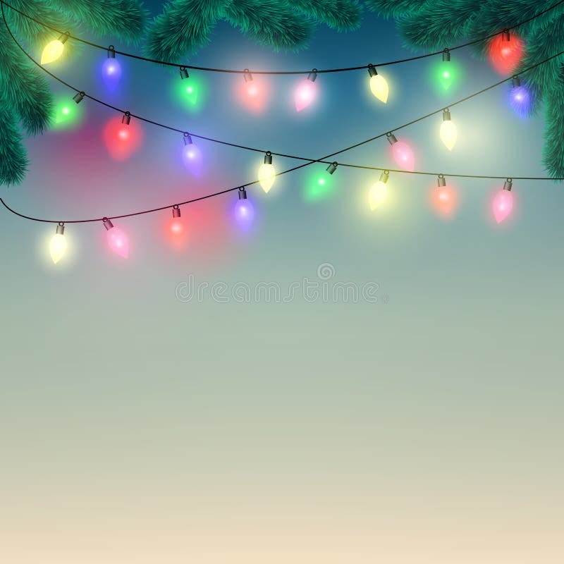 Christmas background with lights
