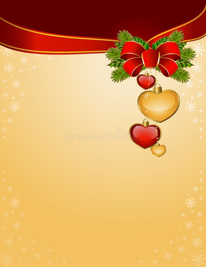 christmas background with red bow