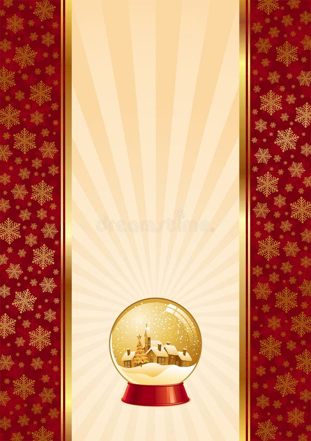 Christmas background with snow globe royalty free illustration Christmas background with snow globe royalty free illustration