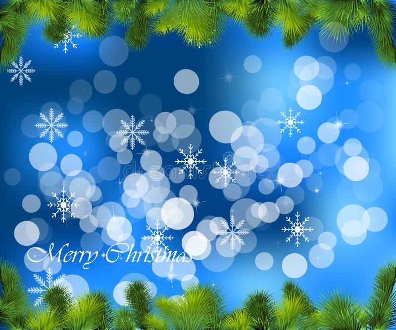 Christmas background with stars and bokeh.
