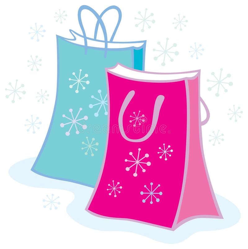 Christmas bags / snowflake + vector