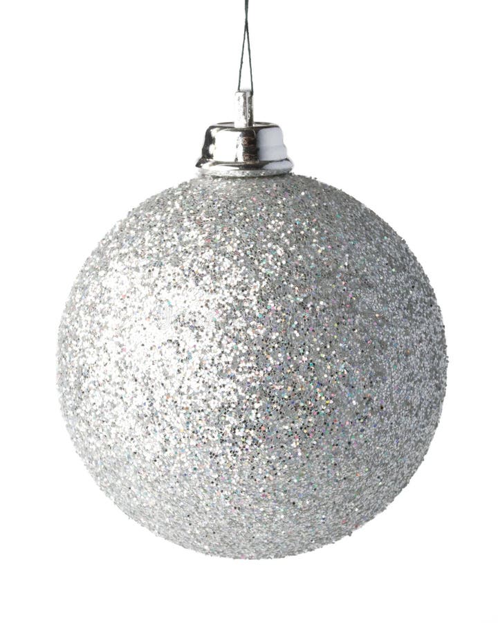 Christmas Decoration Silver Ball Decorations Stock Image Image of