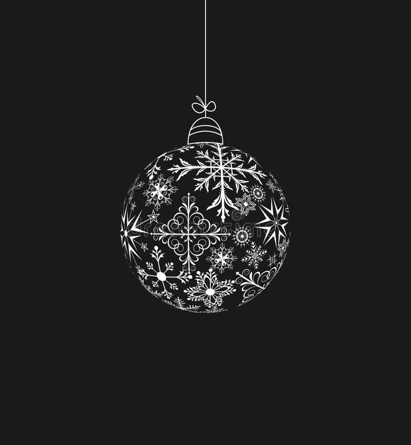 Christmas ball made of snowflakes