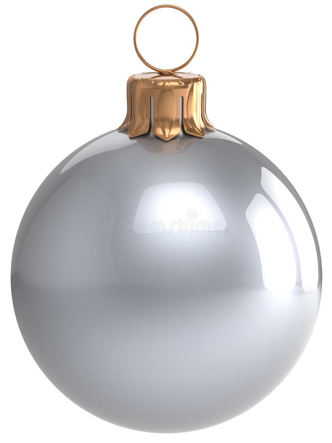 Christmas ball New Year`s Eve bauble white Xmas decoration