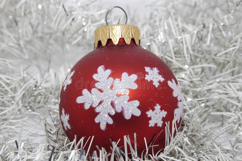 Christmas ball red with decoration