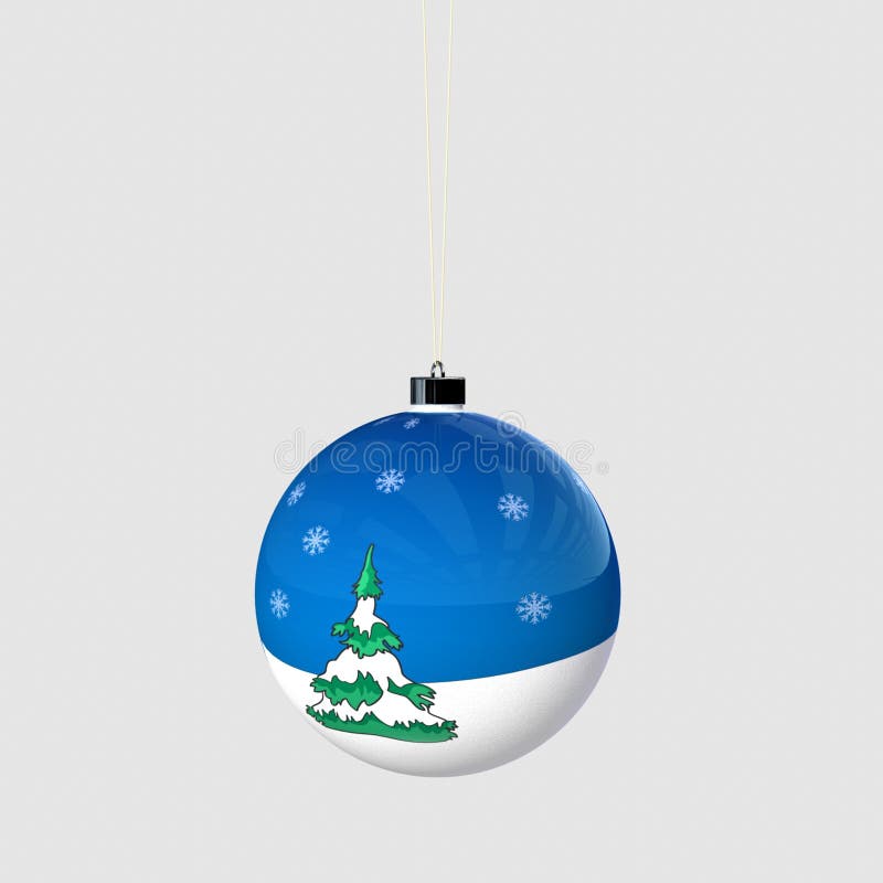 Christmas Ball With Snowflakes Picture. Image 366274