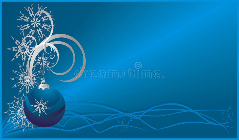 Christmas ball and snowflakes. Banner