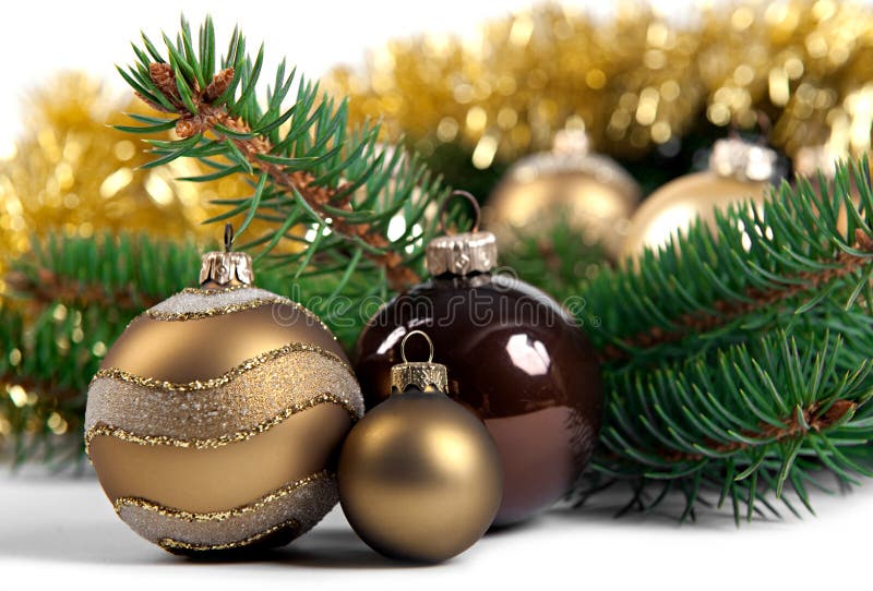 Red Christmas Ornaments on a Table Stock Image Image of gold, ball