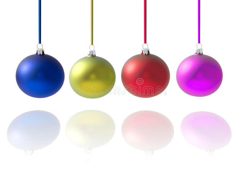 Red, Blue and Green Christmas Bulbs Stock Image Image of celebration