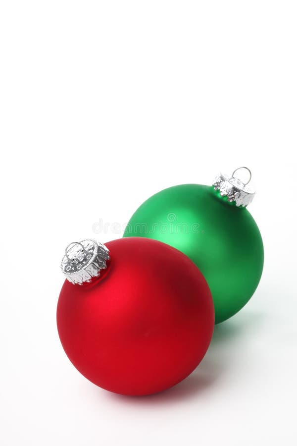 Red, Blue and Green Christmas Bulbs Stock Image Image of celebration