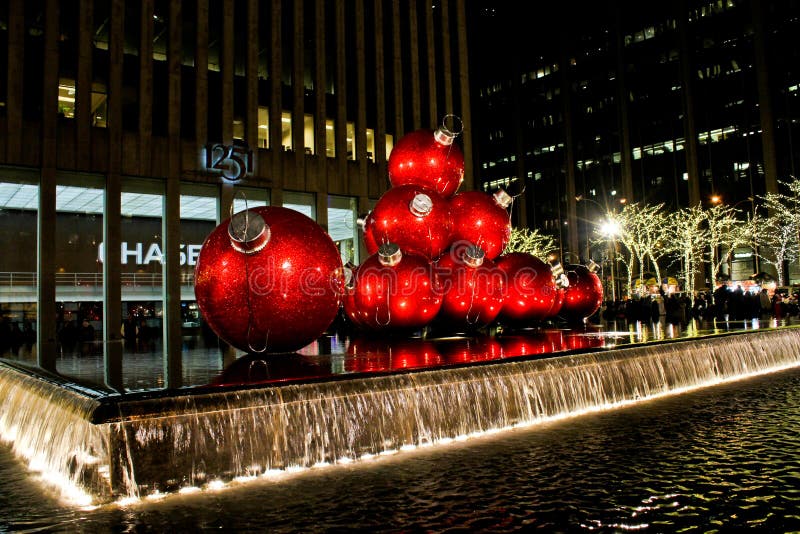 Christmas Balls in Manhattan, NYC Editorial Photo Image of christmas