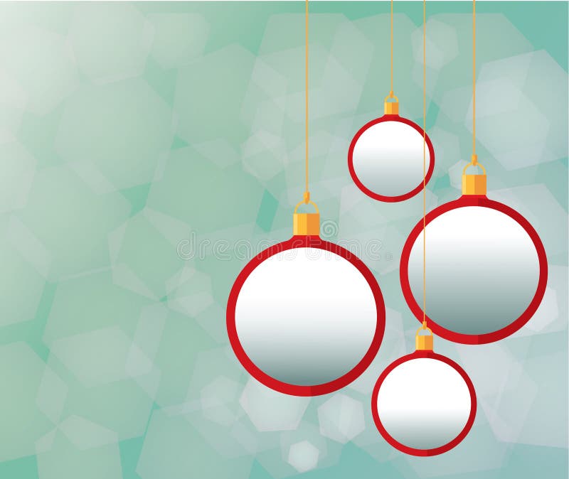 Christmas Balls Background Vector Stock Vector - Illustration of snow