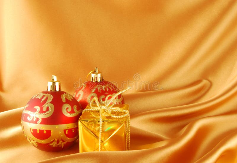 Christmas balls and gift