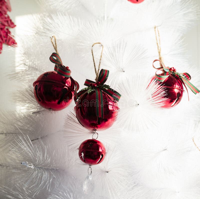 Christmas Balls Hanging from Tree Stock Photo Image of gift, abstract
